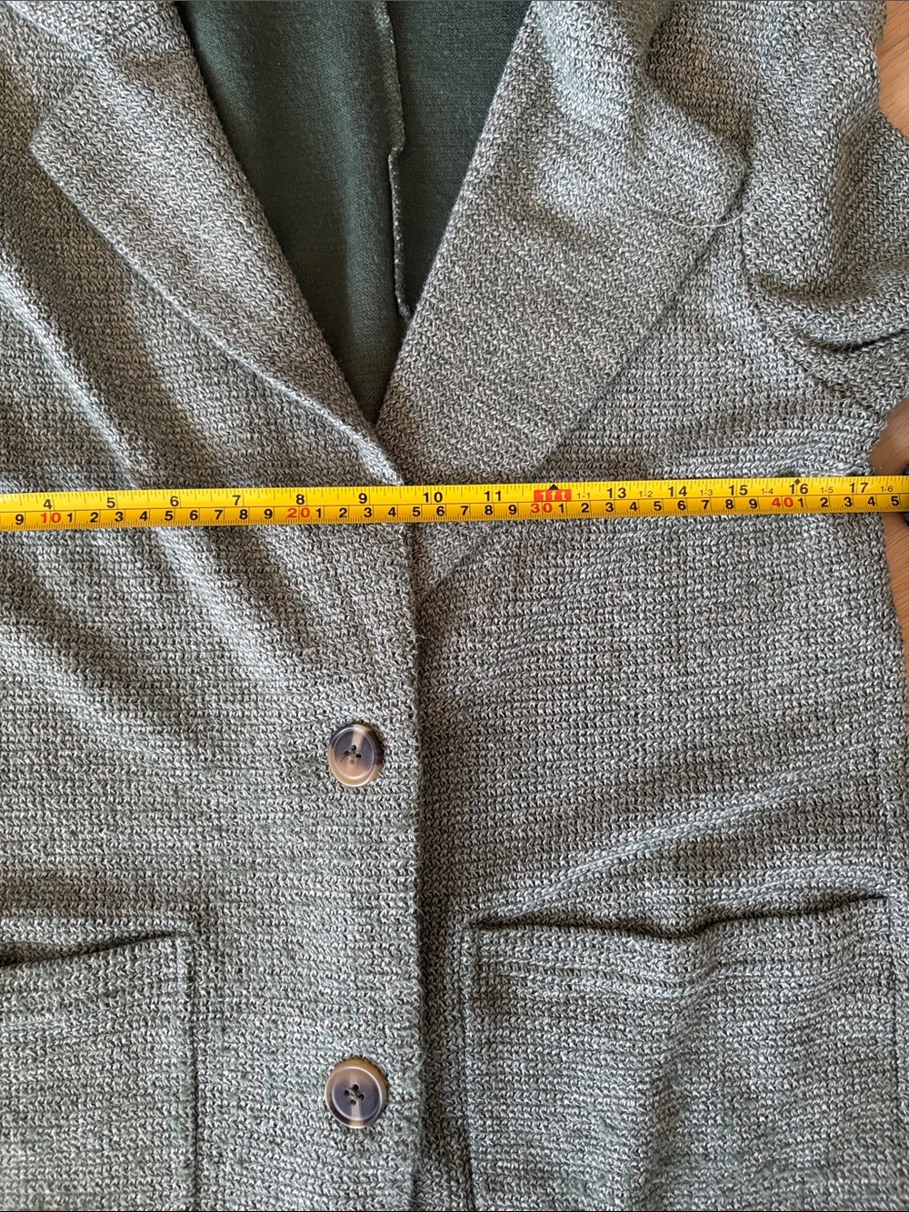 Anthropologie Knit Blazer in Sage Green - Picture 5 of 9